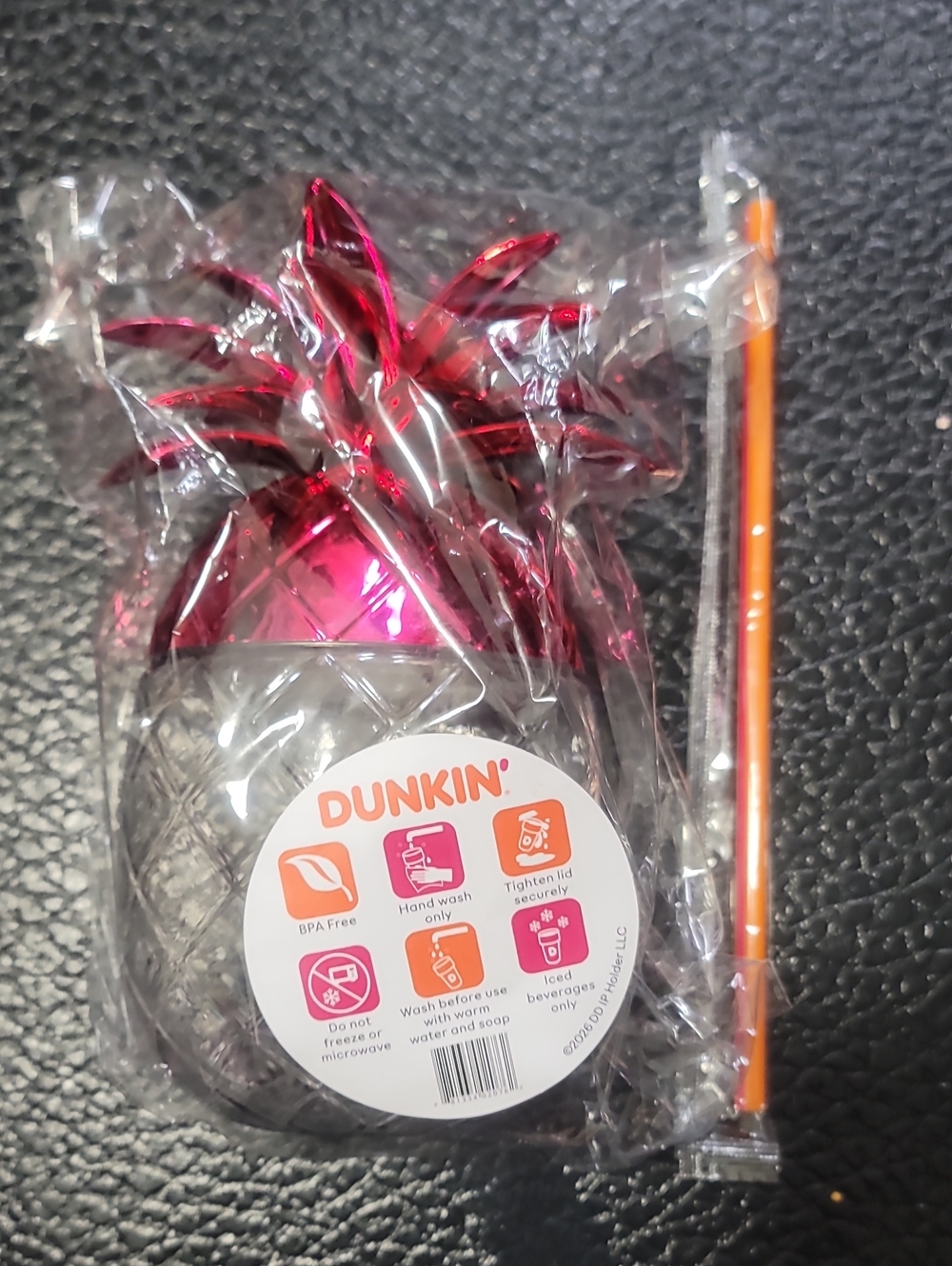 Dunkin' Donuts x Barbie Limited Edition Pink Pineapple Tumbler